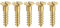 sourcing map Holzschrauben M3,5 x 16 mm Schlitz Flachkopf Messing Selbstschneidende Schraube 100 Stück
