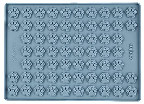 Collory Medium Pfoten (3cm) Silikon Backmatte, Hunde Tatzen, Backform für DIY Hundekekse und Leckerlis, Knochenbackform, Pralinenform, Schokoladenform, Antihaftend und Lebensmittelecht (BPA-Frei)