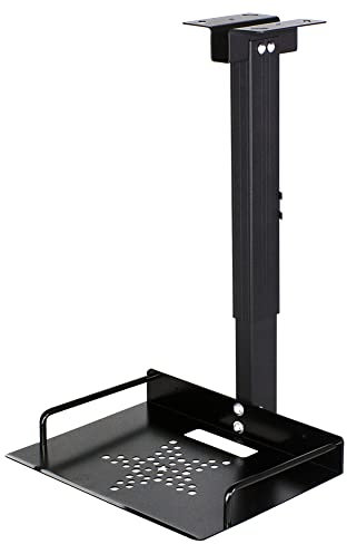 Supporto per Videoproiettore Universale da Soffitto, Capacità 3,5KG, 34-56CM Regolabile, Vassoio 24x20CM, Gestione Cavi Integrata, Staffa da soffitto per proiettore per Proiettore, Videocamere, Router