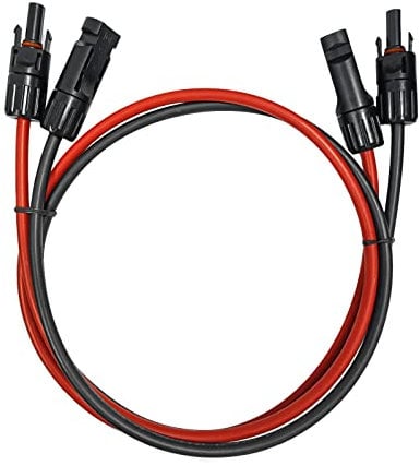 Profi-Verbindungskabel Verlängerungskabel beidseitig Solarstecker Solarkabel rot/schwarz 6mm² inkl. montierter Solar-Stecker… (4 mm²-1 m)