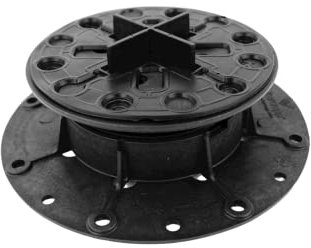 Gartenwelt Riegelsberger justierbarer Plattenlager PRO inkl. Trittschutz-Pad 2 mm Stelzlager für Terrassen-Platten Keramik Stein Beton Fliesen höhenverstellbar 40-64 mm | 66 Stück (1 Karton)