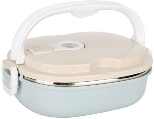 Ejoyous Stainless Steel Lunch Box, Portable Thermal Insulated Food Storage Container Leakproof Rice Snack Box, for Adults Children Student School Kindergarten Office Work