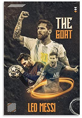Fußball Star Messi Goat Art Poster Inspirational Collection Kunstwerke Leinwand Poster Wandkunst Drucke Home Modern Decor 12