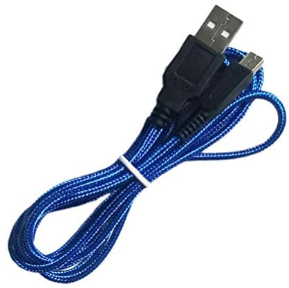 Braided 5FT USB Charger Cable for 3DS Power Charging Lead Compatible with Nintendo New 3DS XL/New 3DS/3DS XL,3DS,New 2DS XL,New 2DS/2DS XL/2DS,DSi/DSi XL - Blue