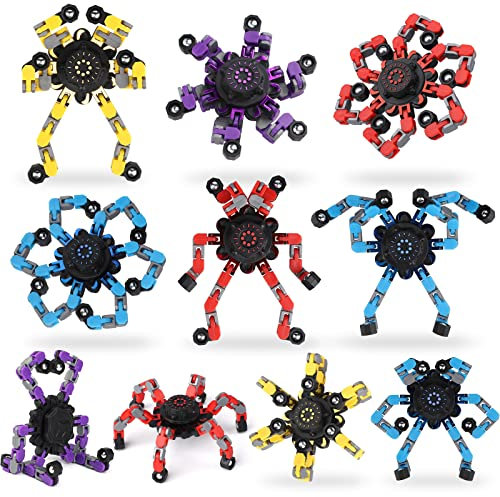 15PCS Roboter Fidget Spinner, DIY Verformbare Fingerspitze Gyro Hand Finger Spinning Schreibtisch Spielzeug, Geburtstag Geschenk Klassenzimmer Preise Party Gunst