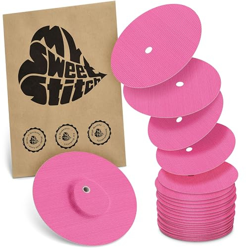 MySweetStitch - 25 x Dexcom G7 Pflaster mit Belüftungsloch, Außen Ø 65mm, Innen Ø 4mm, hautfreundlich, wasserfest, atmungsaktiv, Made in Germany, Pink