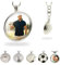 ibera gifts - Schlüsselanhänger personalisiert in Golfballform mit Foto, 9,5 x 3,5 cm, Schlüsselanhänger mit Bild aus Metall, Golf Fotogeschenke, in Geschenkbeutel
