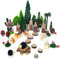 OrgMemory Modèle Arbres, Animaux Miniatures, 42Pièce, 4-16 cm, Arbre Miniature Plastique pour Les Projets, Accessoires Diorama de Train sans Foundation, Jouets Figurines Animaux de Forêt
