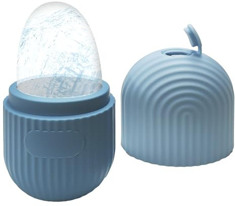 1 Stück Ice Roller, Augen-Eisroller, Gesichtseisroller, Face Ice Roller，Ice Face Roller Massager, Beauty Produkte für Porenverkleinerung, Contour Care (Blau, 11,6 X 7,28cm)