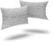 LARAWELL Kissenbezug 40x80 Baumwolle grau liniert modern abstrakt, 2er Set, Kissenbezüge im Doppelpack Premium