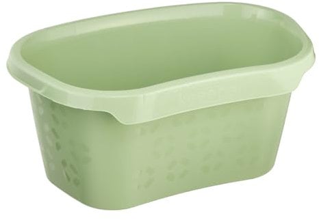 keeeper Wäschewanne mit Hüftstütze, 30,5 l, 57,5 x 38,2 x 26,5 cm, Tilda Eco Line, Grün (Eco Grass Green)