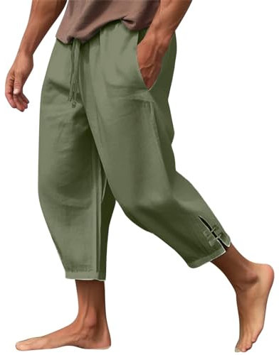Pantalons De Sport Homme Pantalon Cargo Homme Pantalon en Lin Homme Pantacourt Homme Jean Pantalon Homme Lin Treillis Militaire Short Homme Jean Jean Homme Pantalon Homme Vert 2XL