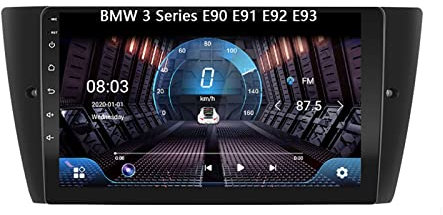 Android 10 Autoradio Doppel Din mit 9 Zoll Touchscreen Multimedia Für BMW 3 Series E90 E91 E92 E93 Autoradio Bluetooth mit Rückfahrkamera & Lenkradfernbedienung Freisprecheinrichtung ( Color : 4G+WIFI