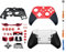 Hzxkqmil Carcasa Completa de Repuesto para Xbox Controller Elite Series 2 Core Rojo - Juego de Cáscara Incluye Carcasas Funda Marco Medio ABXY LT RT Botones LB RB Bumper Accesorios Herramientas