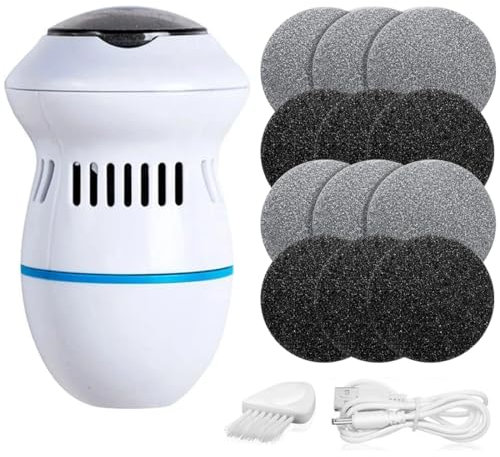 FiTspi Smerigliatrice elettrica per piedi regolabile lima per piedi rimozione della pelle morta USB elettronico sottovuoto adsorbimento smerigliatrice per piedi per raspe pedicure strumenti per la