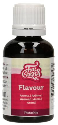 FunCakes Flavours Estratto di Pistachio, Pistacchio, Aroma Alimentare - Aroma Intenso, Aroma Alimentare per Glasse, Impasti, Gelati, Salse e altro, Halal - 30 ml