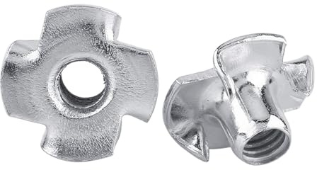 50Pcs Tuerca en T M4 Tuercas para Madera CNC Router Tuerca en T de Cuatro Garras para Muebles