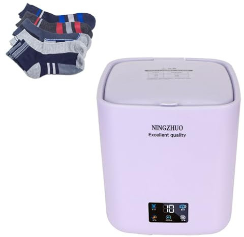 Topyond Lavadora Portátil Automática de Gran Capacidad de 7 Litros para Dormitorio, Apartamento Familiar, Caravana, Mini Lavadora, Lavadora (Morado)