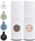 SAKAMOSH Lot de 2 moulins à poivre et sel électriques, rechargeables, grosseur réglable avec lumière LED, salière et poivrière électriques rechargeables (blanc)