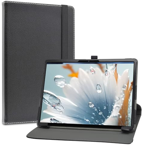 LiuShan Rotary Funda para CHUWI Hi10 MAX Tableta, Folio Soporte PU Cuero con Funda Caso para CHUWI Hi10 MAX Tableta de 12.95 Pulgadas, Negro