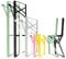Natural Goods Berlin 2er Set Stehtisch Gestell klappbar (Dunkelrot, 105x43 cm) – Metall Tischbeine im Kastenprofil für Stehtische – Stabiles Tischgestell für Garten, Terrasse & Camping