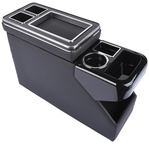 Flynsu Boîte de rangement pour console centrale, support de boisson/téléphone compatible avec Transporter T5 T6 Sie-nta