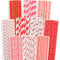 Gcardist Lot de 150 pailles jetables biodégradables pour la Saint Valentin - Pailles jetables à boire - 10 motifs