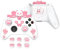 PlayVital Cute Schutzhülle für Xbox Series X/S Controller, rutschfeste Silikon Hülle Case Zubehör für Xbox Core Controller Skin mit Daumengriffkappen und Aufklebern(Sweetheart Kitty-Weiß)