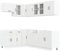 vidaXL 11-TLG. Küchenschrank-Set Lucca Weiß Holzwerkstoff, Küchenzeile Einbauküche, Schrank-Set, Unterschrank, Küchenschrank, Hängeschrank