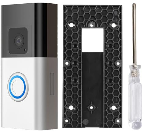 No-Drill Ring Doorbell Mount,Adjustable Mounting Bracket with Accessories,Compatible with Ring Video Doorbell 3/3 Plus/4/Plus/Pro Ring Doorbell Accessories for Apartment Home Office