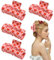 Dicke Haarspangen, Rechteck Love Heart Pattern Hair Claw, Dekorative Clips 4 Stück, Anti-Rutsch-Design, Jaw Clamp für Frauen und Mädchen, Stilvolle Kopfbedeckung Zubehör