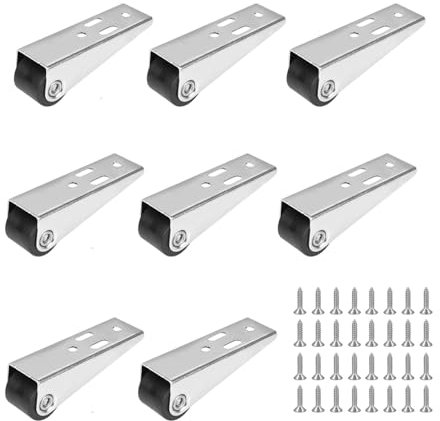 8 Stück Bockrollen Kleine Rollen für Möbel Mini Bockrolle mit Schrauben, Kleine Gummi Rollräder mit Stahloberplatte, Möbelrollen Klein für Transportbrett Schreibtisch Schrank Tisch Kleingeräte