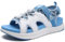 ONCAI Sandalias Mujer Caminar, 2025 Arco Soporte Sandals de Senderismo para Fascitis plantar,Antideslizante Sandalias de Deportivas Plataforma con Cordones Ajustables Azul/Blanco Talla 39