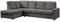 Large Corner Sofa, Left Hand Sofa or Right Hand Corner Sofa, Couch in Upholstered Jumbo Cord or Linen Fabric, L Shaped Sofas with Optional Matching Footstool (Dark Grey Linen, Left Hand Facing)