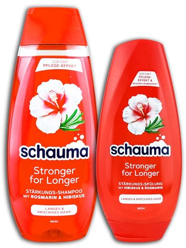2 Haarpflege Set Schauma Stronger for Longer 400 ml Shampoo +250 ml Spülung