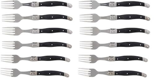 Pradel Excellence - 7210G-6NT - Boîte de 6 Fourchettes - Acier Inoxydable - Manche Gris Marbré - Boîte Vitrine - Élégance et Praticité - Dimensions 25.7 x 16.7 x 2 cm (Lot de 2)