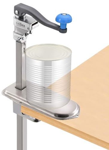 MGidea Apriscatole Professionale con Lama in Acciaio, Altezza Regolabile 780mm, Morsa da Tavolo, Impugnatura Ergonomica Blu
