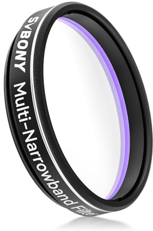 SVBONY SV240 1.25 inch Telescope Filter, Multi-Narrowband Filter, Reduce Light Pollution and Increase Contrast, Ha OIII H-Beta Universal Filter for City Astrophotography and Visual Observation