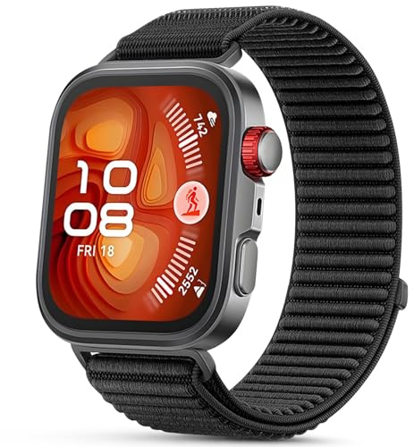 SenMore Nylon Armband Kompatibel mit Huawei Watch Fit 3/Fit 4, Weich Atmungsaktiv Verstellbar Sportarmband für Huawei Watch Fit 3/4.(No host)