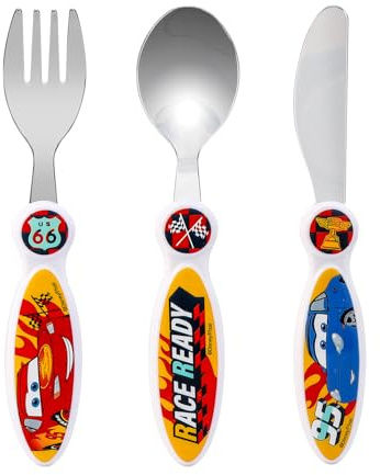 Cars Children's Kids 3pcs Cutlery Set - Knife/Fork/Spoon