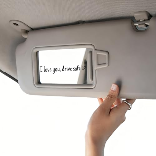 9 Stück I Love You Drive Safe Aufkleber, Wiederverwendbare Spiegel Aufkleber Auto Spiegel Spruch Deko Vinyl Herz Sticker für Auto Laptop Tasse Geschenk Wetterfest & Liebevolles Design