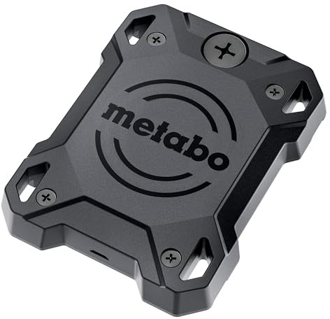 metabo Tracker Pro – GPS Objektsökare Verktygsfinnare för iOS och Android, världssäker spårning, IP67 vattentät, 3 års batteri, kompatibel med Apple Var är ? & Android Hitta min enhet