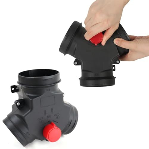 MoSundi Diesel-Standheizung, Entlüftungsrohranschluss, 3-Wege-Y-Verteiler, verstellbares Ventil, 90 mm bis 75 mm, kompatibel mit Webasto Airtronic ABS, Schwarz