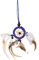 Ciffre Traumfänger Halskette Dreamcatcher Leder Fair Trade Auto LKW Truck Rückspiegel Deko Dunkel Blau (Durchmesser ca. 3cm)