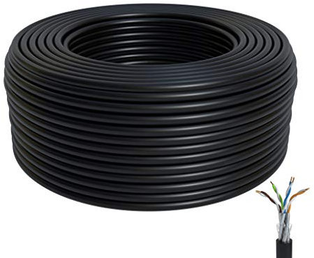 BIGtec Erdkabel CAT7 30m Outdoor Kabel Verlegekabel Netzwerkkabel Datenkabel Gigabit Installationskabel Außenkabel PE Mantel Erdverlegung Außenverlegung UV-beständig halogenfrei flammwidrig