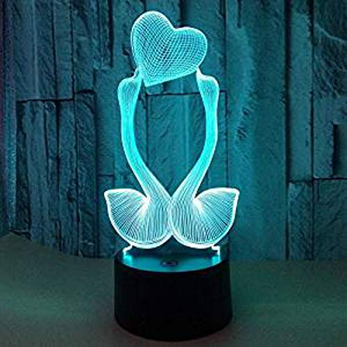 Jinson well 3D Schwan Swan Nachtlicht Lampe optische Nacht licht Illusion 7 Farbwechsel Touch Switch Tisch Schreibtisch Dekoration Lampen Acryl Flat ABS Base USB Kabel kreatives Spielzeug