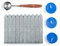 Mceal Siegellack-Set mit nicht-dochtigem Magic Arrow-Siegellack, Retro-Rosenholzgriff, Wachssiegel-Löffel und Kerzen, 14 Stück (Silbergrau)