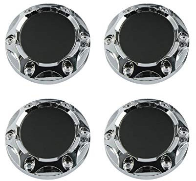 X AUTOHAUX Argenté 68mm Voiture Cache Roue Jante Centre Caps sans Noir Sticker 4pcs