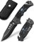 NedFoss GRIZZLY 3 IN 1 Taschenmesser, Rettungsmesser mit Gurtschneider & Glasbrecher, Klappmesser Outdoor mit Gürtelclip, Einhandmesser für Auto, Survival Messer für Unfallsituationen, Rescue messer