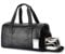 UBAYMAX Leder Sporttasche für Herren, Reisetasche mit Schuhfach und Nassfach, 37L Weekender Tasche Handgepäck Trainingstasche Fitnesstasche, Gym Bag Schwarz